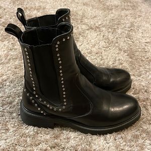 Decuba Black studded women’s boots ; size 8US /38 European